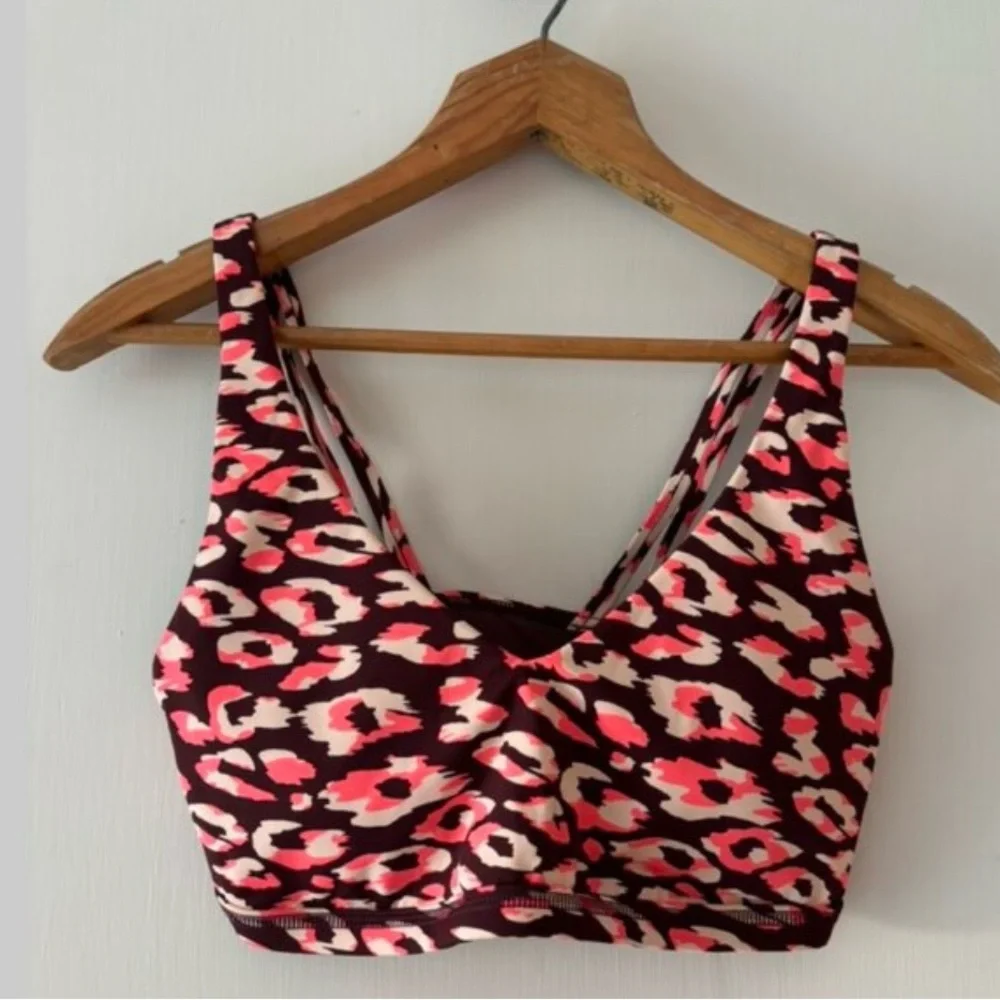 Aerie NWOT Leopard Print Sports Bra size L - Picture 2 of 5